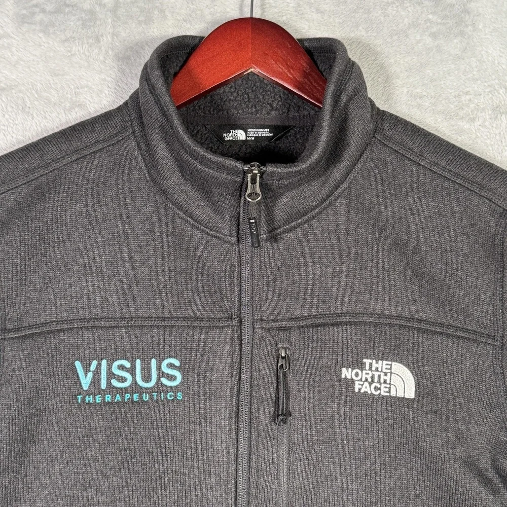 The North Face Jacket Mens M Black Fleece Full Zip Visus Therapeutics Sweater